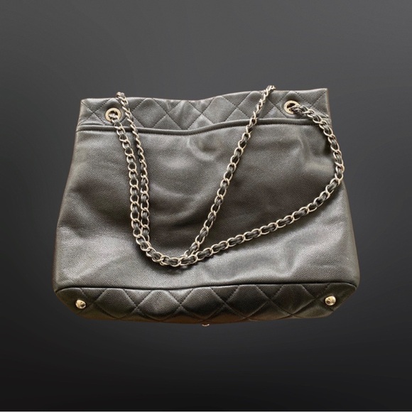Chanel Caviar Quilted Timeless CC Soft Tote Chain BLACK - Picture 3 of 7